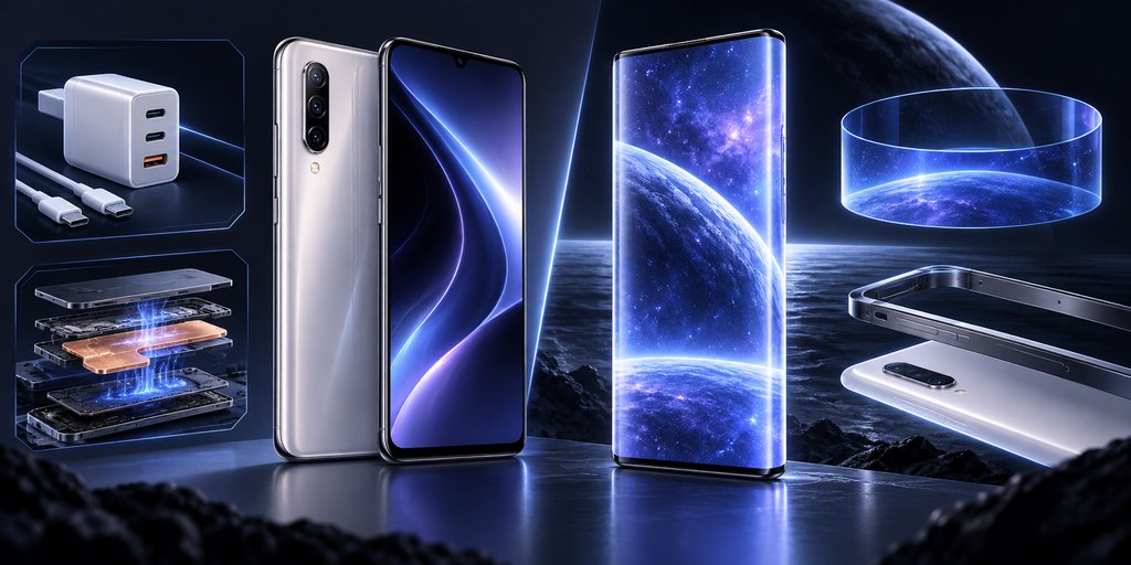 小米9 Pro 5G与MIX Alpha环绕屏手机示意