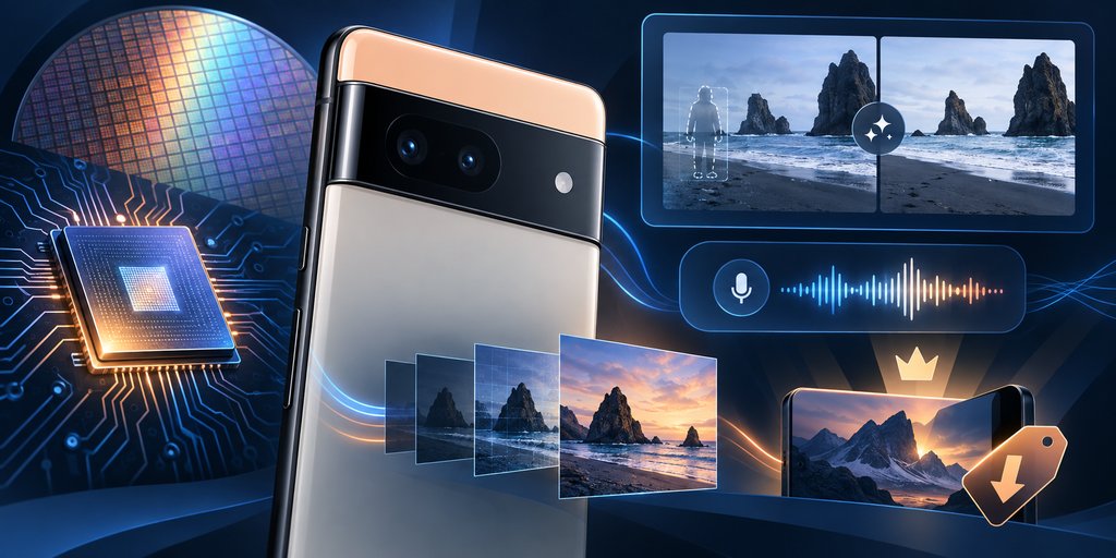 谷歌Pixel 6与自研Tensor芯片示意