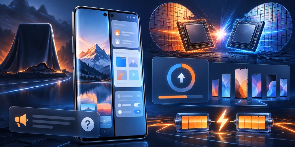 小米12预热海报与MIUI 13标识示意