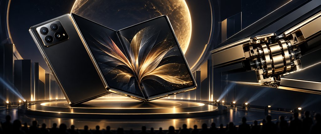 小米MIX Fold3轻薄折叠屏与龙骨转轴示意